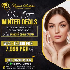 rosy pink whitening glow treatment